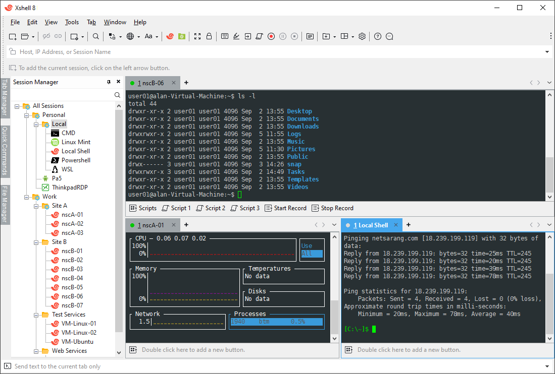 Xshell screenshot